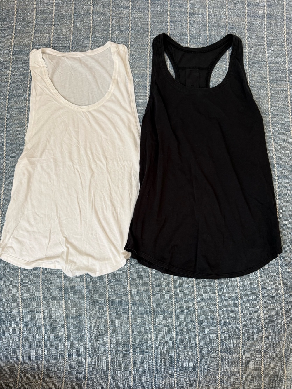 lululemon athletica Black & White Racerback and Scoop Tank Tops - Picture 1 of 6